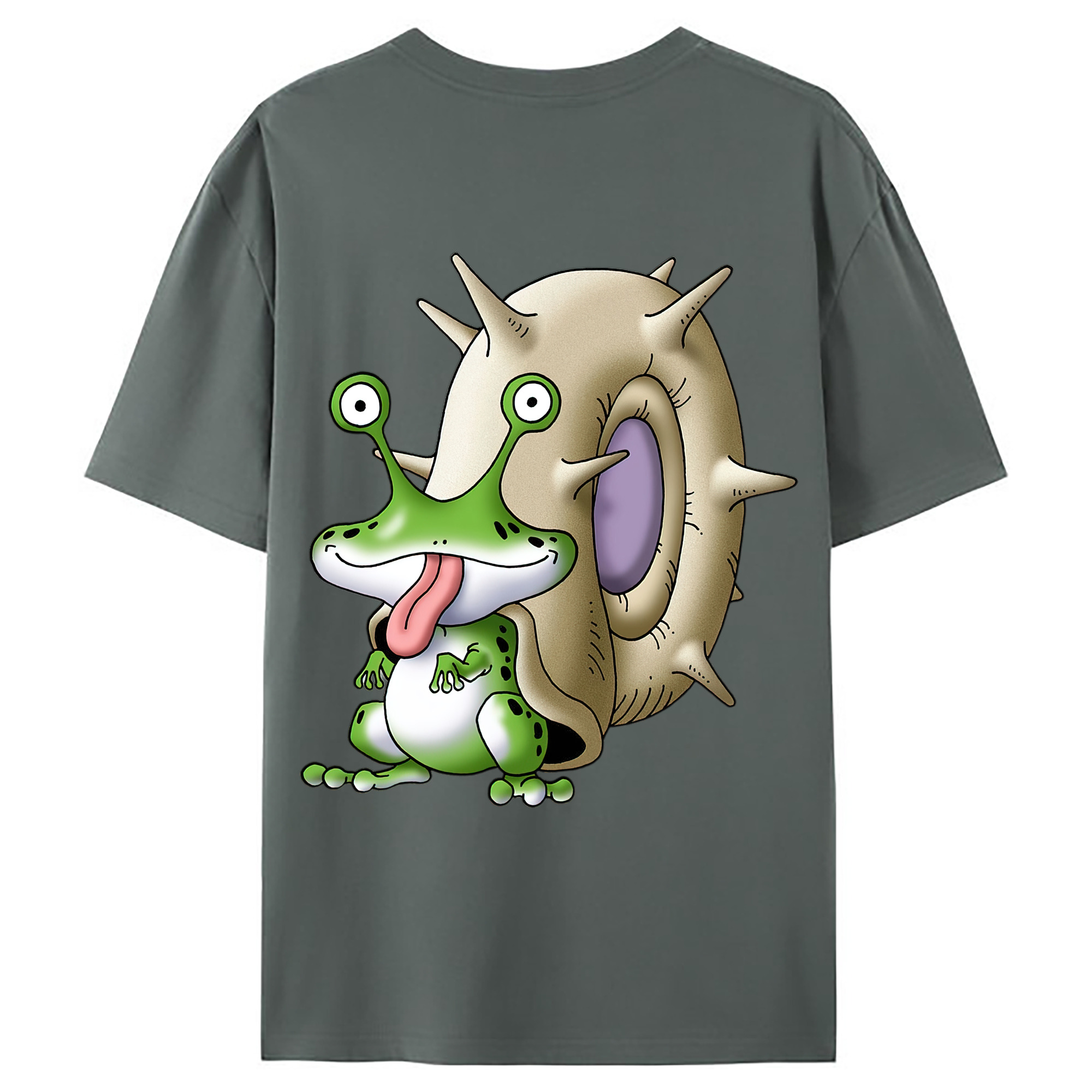 （画像用） ドラゴンクエスト Doragon Kuesuto Dragon Quest 綿100％ メンズ半袖Tシャツ（バックプリント） 通気性
